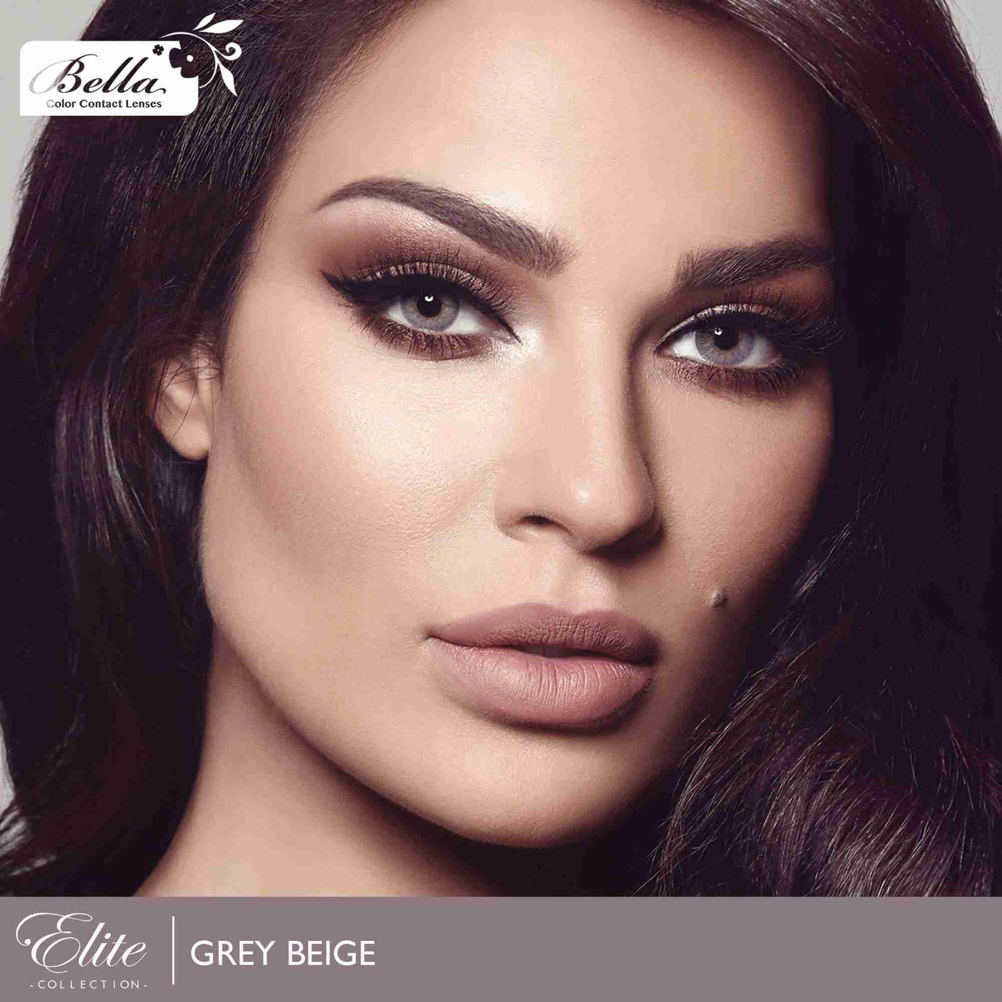 Elite Gray Beige - Bella Contact Lenses Oman