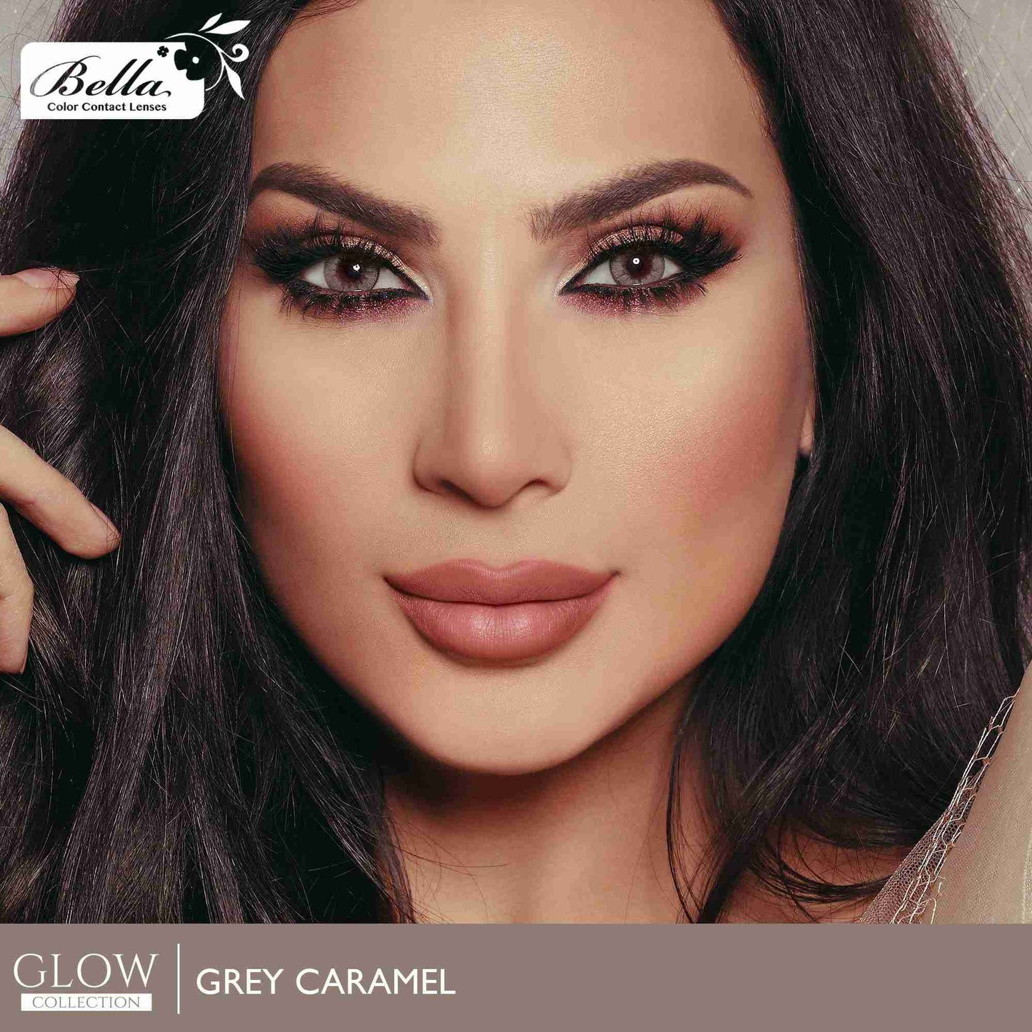 Glow Grey Caramel - Bella Contact Lenses Oman