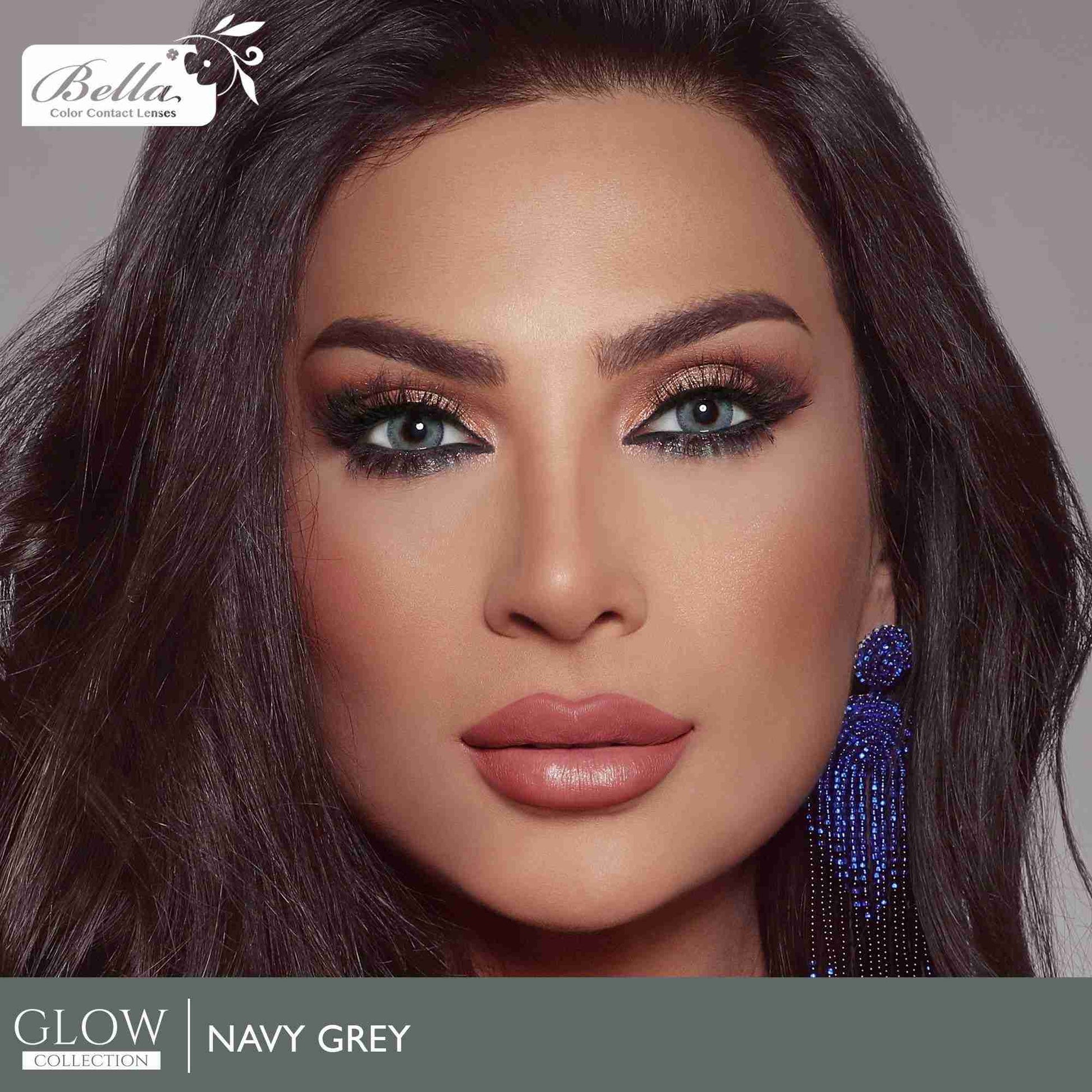 Glow Navy Gray - Bella Contact Lenses Oman