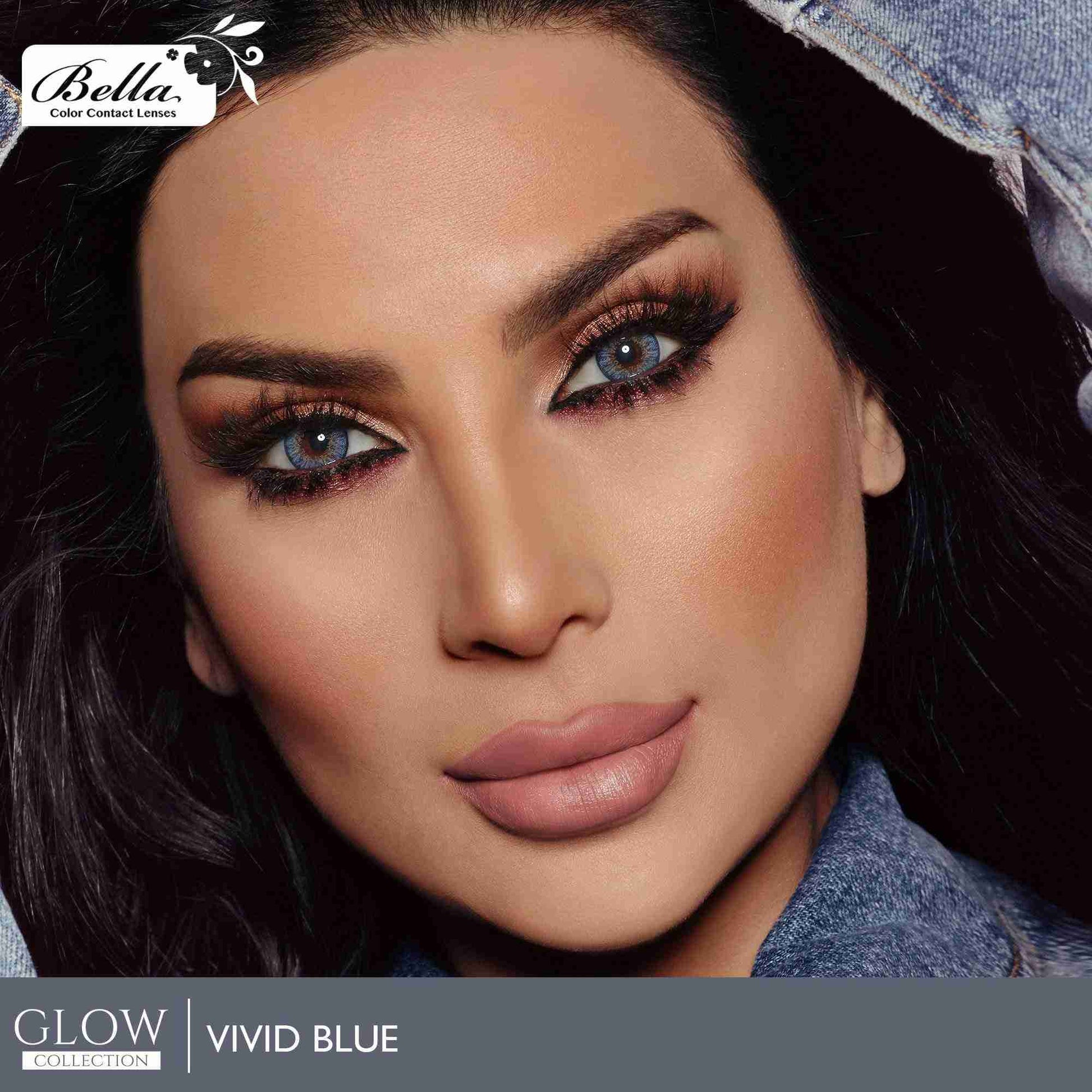 Glow Vivid Blue - Bella Contact Lenses Oman